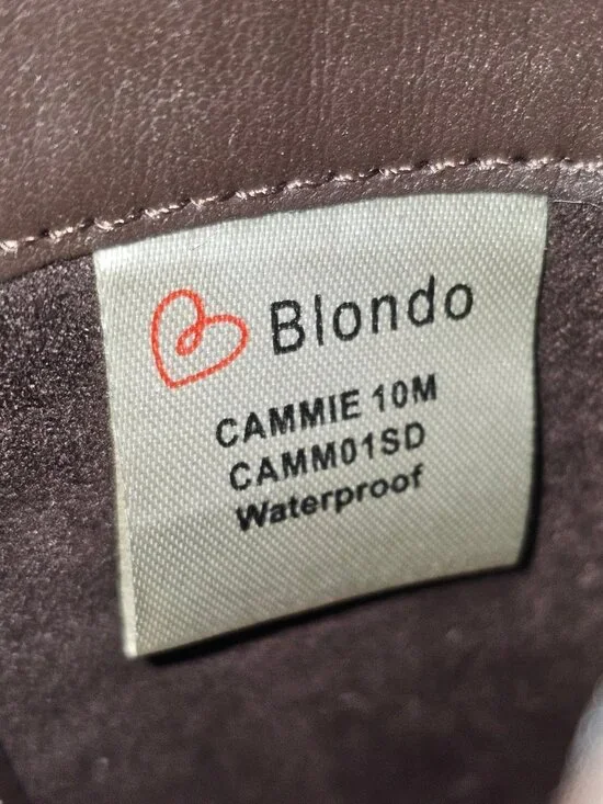 Blondo Cammie Waterproof Ankle Boot Womens 10 Brown Suede Lug Sole Fall NEW - Picture 13 of 14